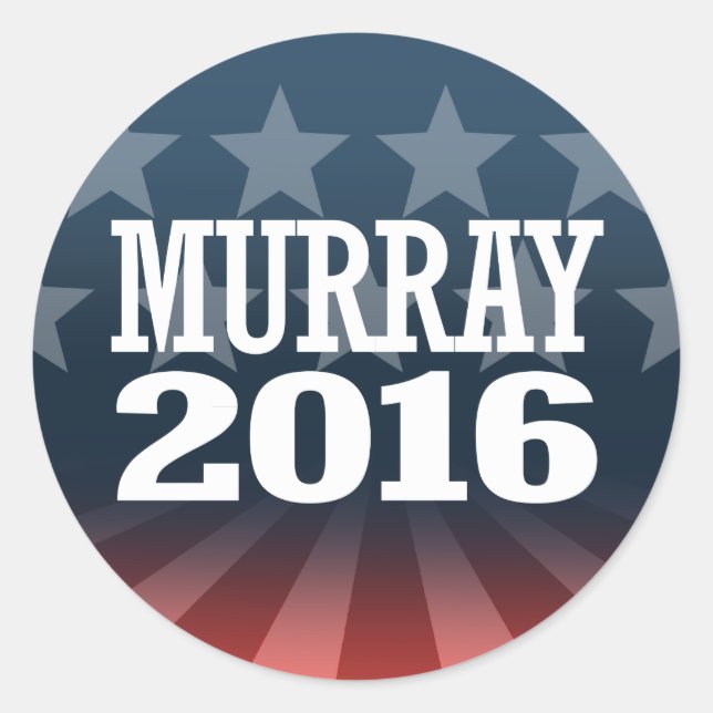 Pegatina Redonda Murray - Patty Murray 2016 (Anverso)