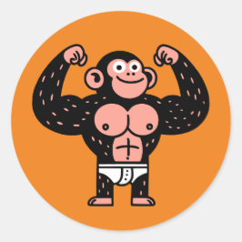 Pegatina Redonda Muscular