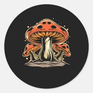 Pegatina Redonda Mushroom
