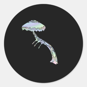 Pegatina Redonda Mushroom holográfico