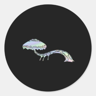 Pegatina Redonda Mushroom holográfico