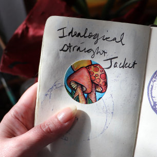 Pegatina Redonda Mushrooms Fungus