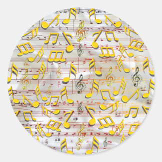 Pegatina Redonda Music Lovers Celebration Themes