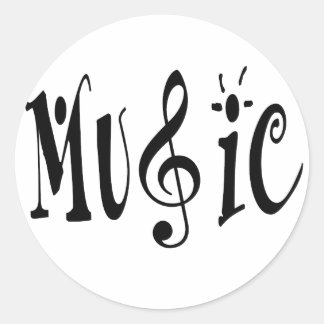 PEGATINA REDONDA MÚSICA
