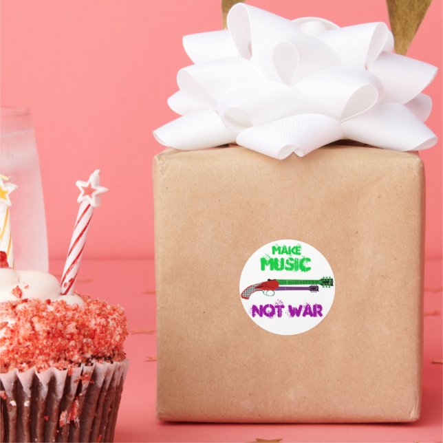 Pegatina Redonda Música (Fiesta)