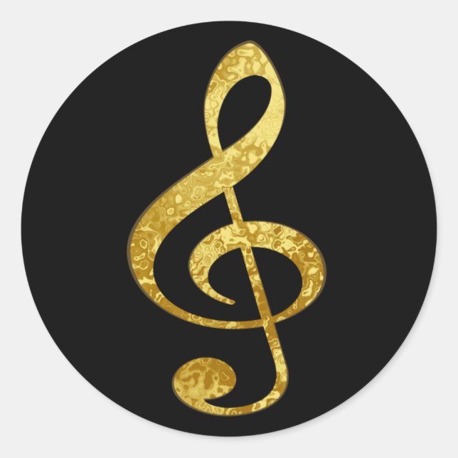 Pegatina Redonda música (Anverso)