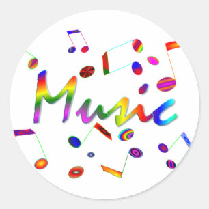 Pegatina Redonda Música