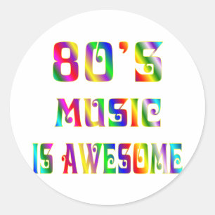 Pegatina Redonda música 80s