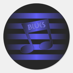 Pegatina Redonda música blues
