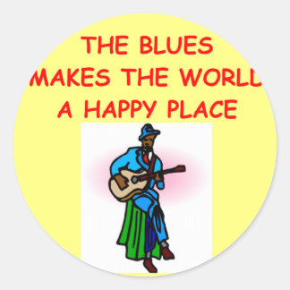 Pegatina Redonda música blues