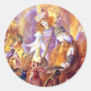 Pegatina Redonda Música de hadas