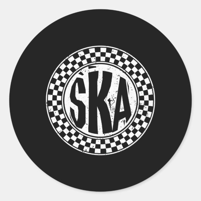 Pegatina Redonda Música de Ska (Anverso)