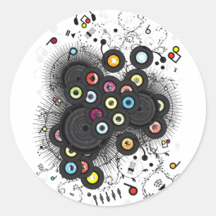 Pegatina Redonda Música del siglo XX