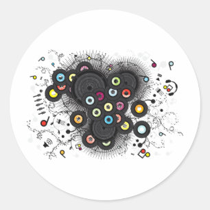 Pegatina Redonda Música del siglo XX