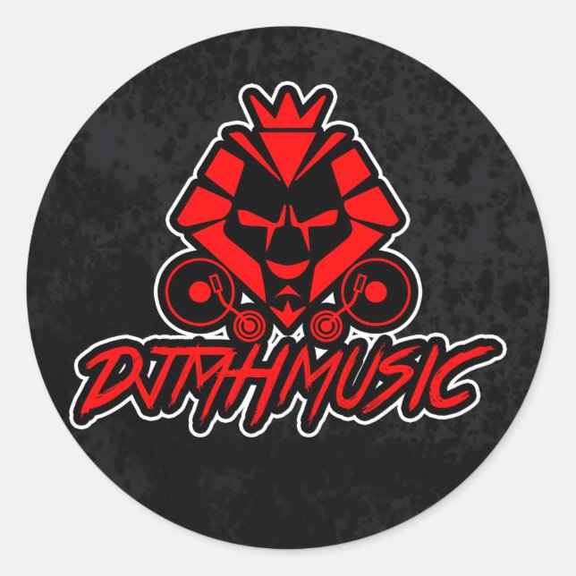 PEGATINA REDONDA MÚSICA DJMH (Anverso)