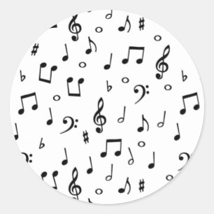 Pegatina Redonda Música en mí_