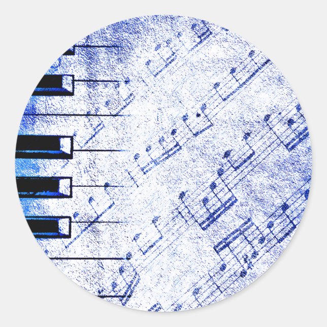 Pegatina Redonda Música en vivo (Anverso)