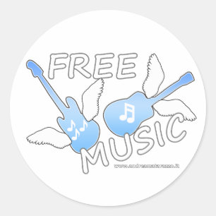 Pegatina Redonda Música gratis