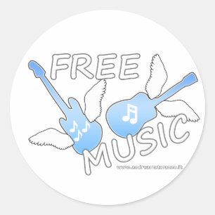 Pegatina Redonda Música gratis
