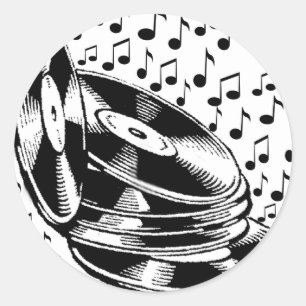 Pegatina Redonda Música que recuerdo