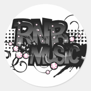 Pegatina Redonda Música RNB