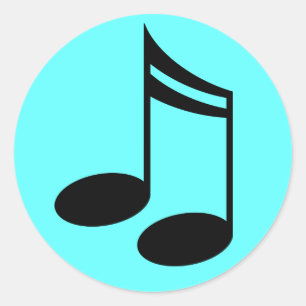 Pegatina Redonda Musical Notes Music Gift