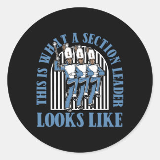 Pegatina Redonda Músico líder musical marcha banda