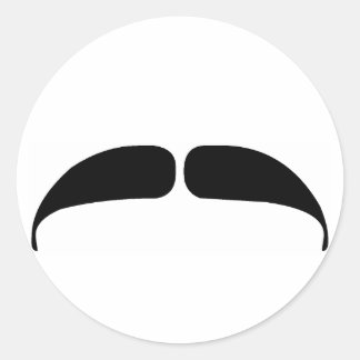 Pegatina Redonda Mustache