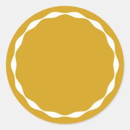 Pegatina Redonda Mustard Blank Circle Custom Spice Sticker