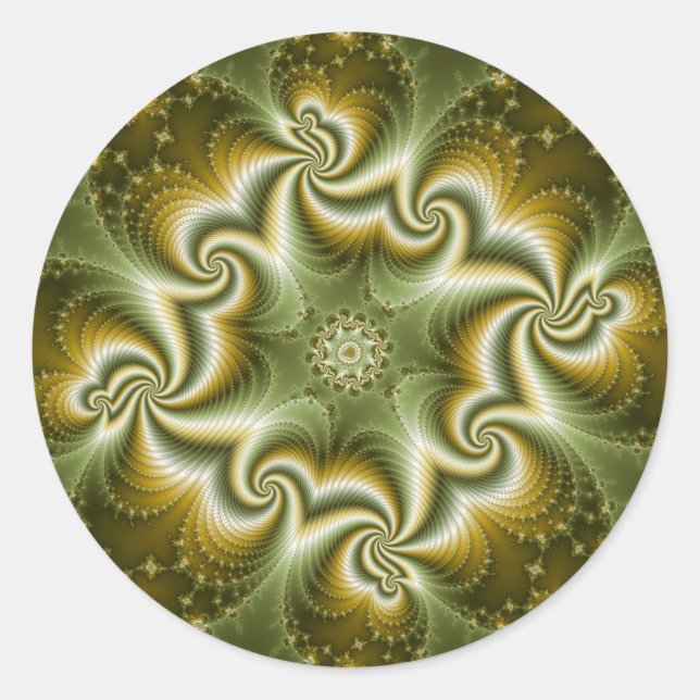 Pegatina Redonda Mutación de virus (Anverso)