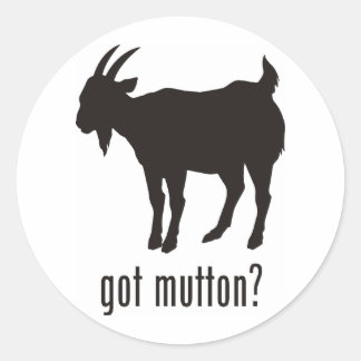 Pegatina Redonda Mutton