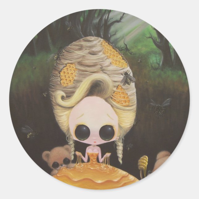 Pegatina Redonda Muy bien (Anverso)