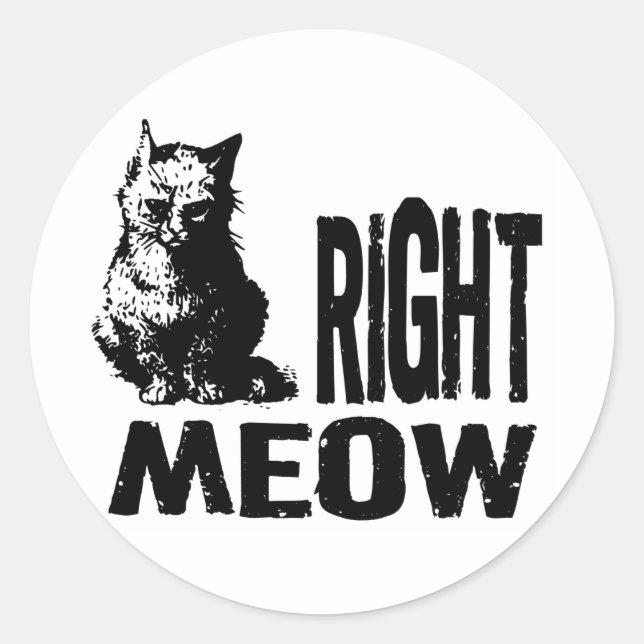 Pegatina Redonda ¡MUY BIEN! Funny Evil Kitty (Anverso)