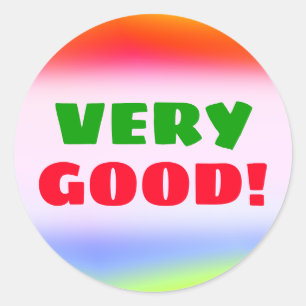 Pegatina Redonda ¡MUY BUENO! + Patrón divertido multicolor similar 
