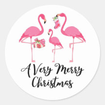 Muy Feliz Navidad Flamingos