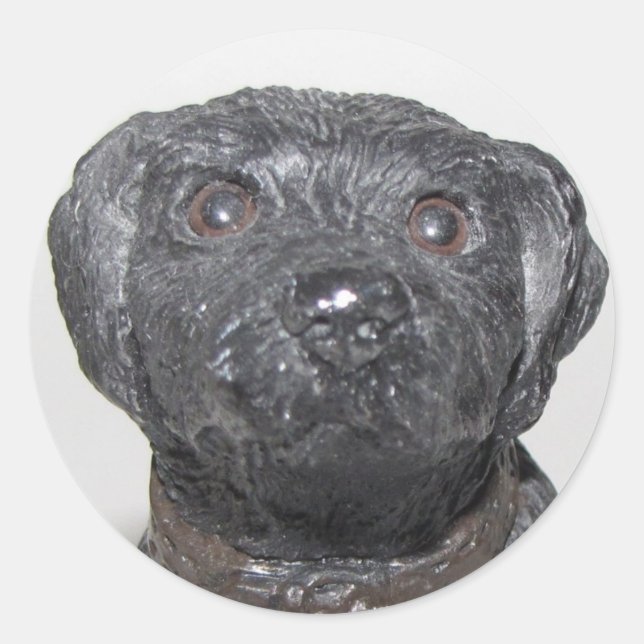 Pegatina Redonda Muy Guay Black Lab (Anverso)