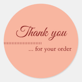 Pegatina Redonda Muy suave naranja cliente de negocios Gracias