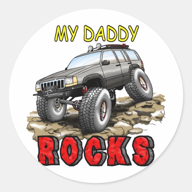 Pegatina Redonda My_Daddy_Daddy_Rocks_ZJ (Anverso)