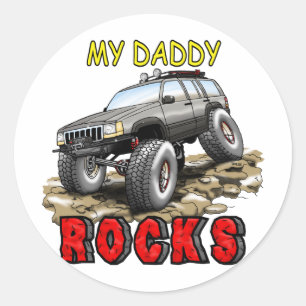 Pegatina Redonda My_Daddy_Daddy_Rocks_ZJ
