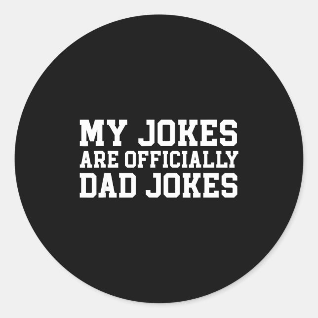 Pegatina Redonda My Jokes Are Ly Dad Jokes Pregnancy Announcement  (Anverso)