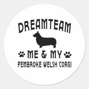 Pegatina Redonda My Pembroke welsh corgi Dog