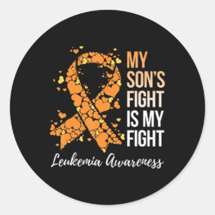 Pegatina Redonda My Son’s Fight Is My Fight Leukemia Awareness