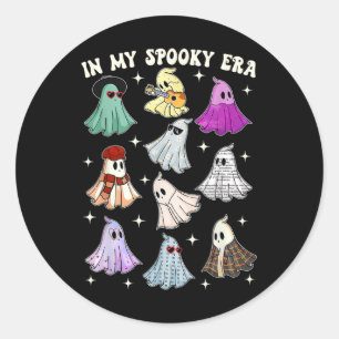 Pegatina Redonda My Spooky Era Groovy Ghost Halloween Funny