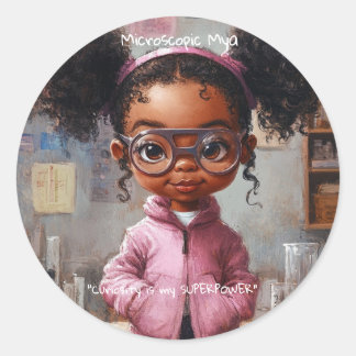Pegatina Redonda Mya microscópica