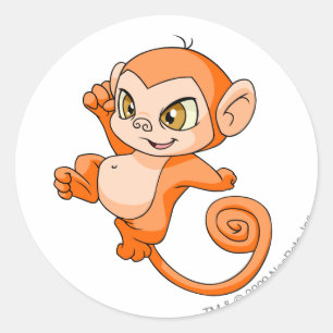 Pegatina Redonda Mynci Naranja