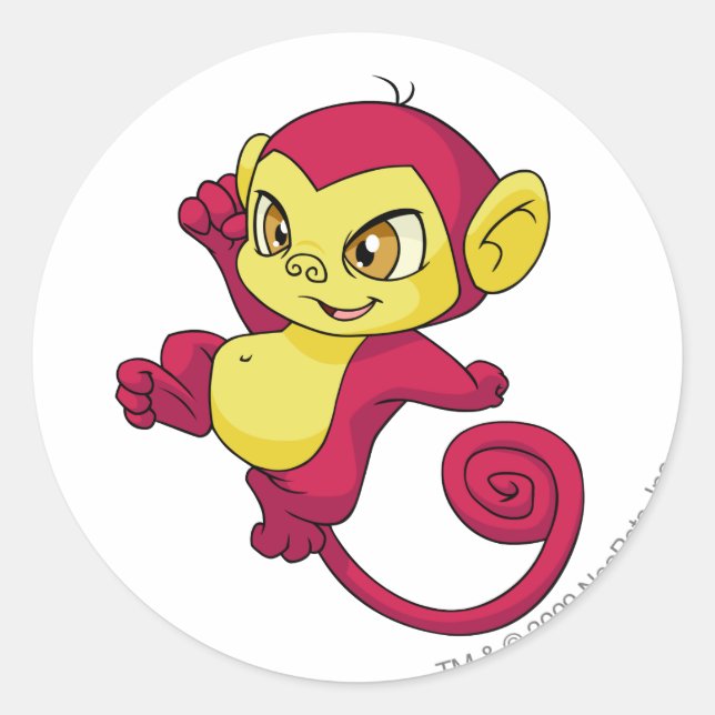 Pegatina Redonda Mynci Red (Anverso)