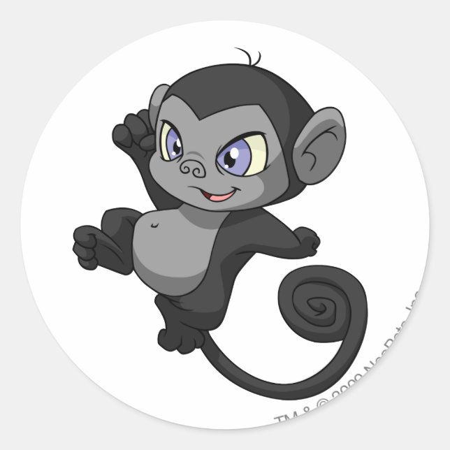 Pegatina Redonda Mynci Shadow (Anverso)