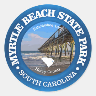 Pegatina Redonda Myrtle Beach SP
