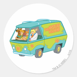 Pegatina Redonda Mystery Machine Fright