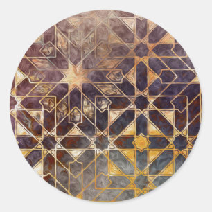 Pegatina Redonda Mystic Tiles I